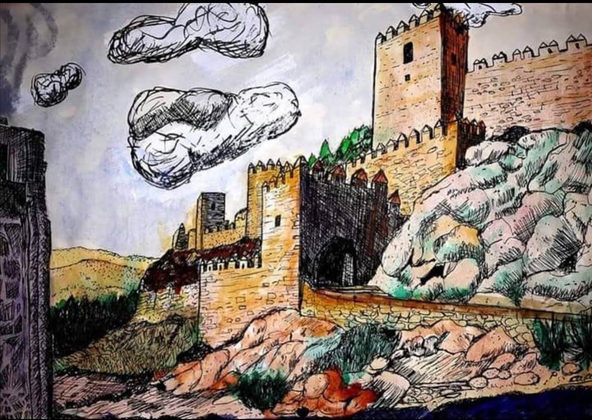 Alcazaba de Almería, Tinta china y acuarela