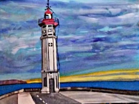 Faro de Almería 81x60 óleo sobre lienzo (195€)