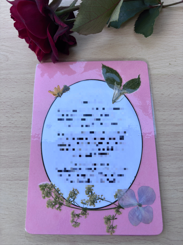 Tarjeta floral plastificada - Imagen 5