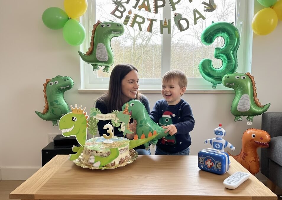 🦖 Ideas de Cumpleaños 3 Años: Fiesta Jurásica, Tarta APLV y ¡Globos con Ruedas!